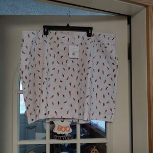 New Zac & Rachel White With Ice Cream And Popsickles Pull On Skort Women's 24W